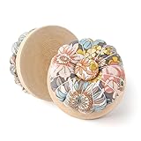 Pumpkin Pin Cushion with Magnetic, Wooden Base Cute
