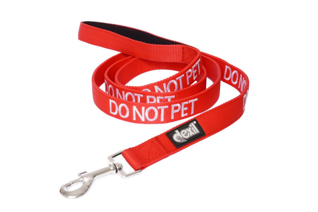 Dexil Limited DO NOT PET Red Colour Coded 60cm 120cm 180cm Padded Dog Lead PREVENTS Accidents By Warning Others of Your Dog in Advance (180cm)