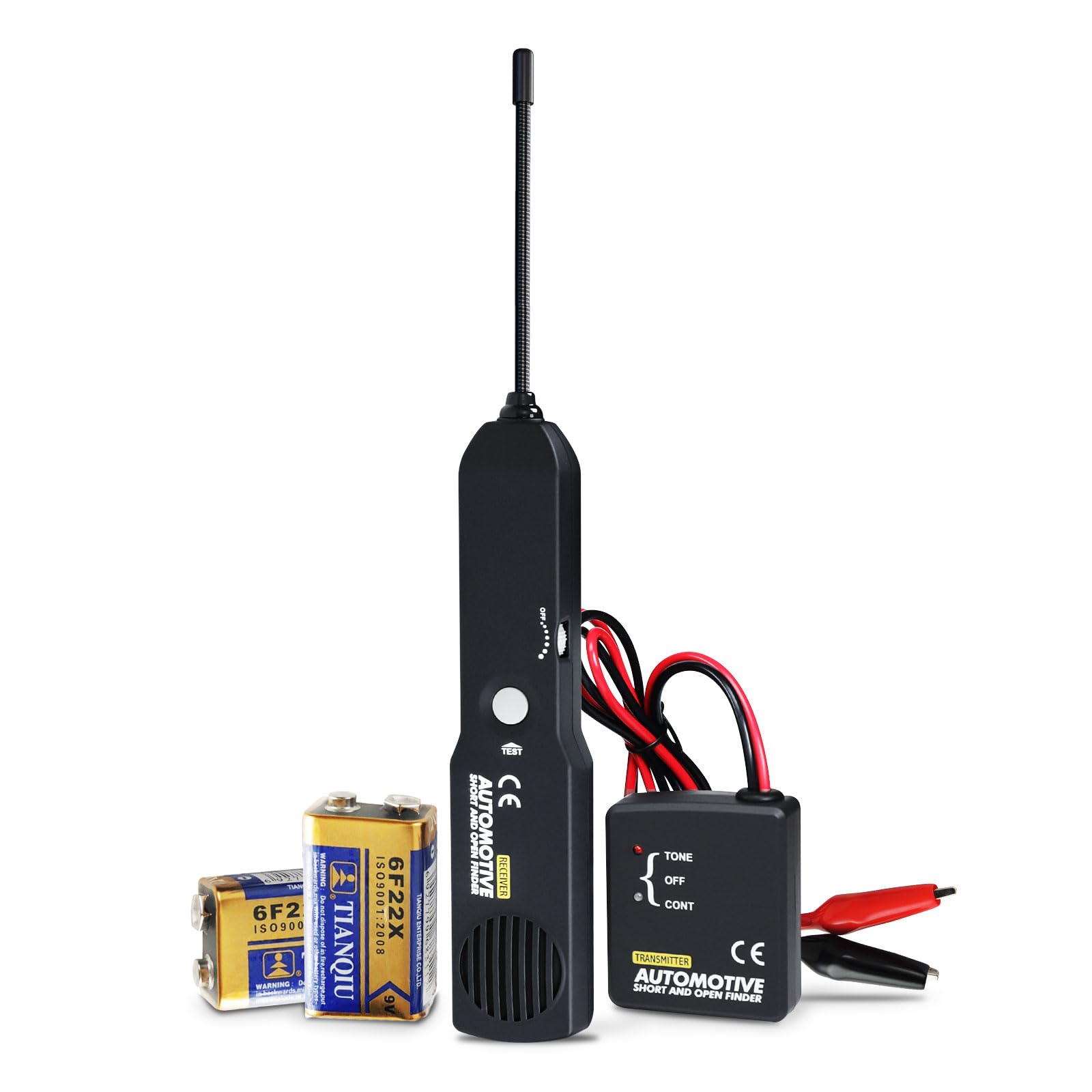 Automotive Electrical Open&Short Finder Circuit Tester Power Circuit Finder Detector Tone Generator Cable Wire Breaker Tracker Circuit Fault Finder DC 6-42V Car Diagnostic Tool