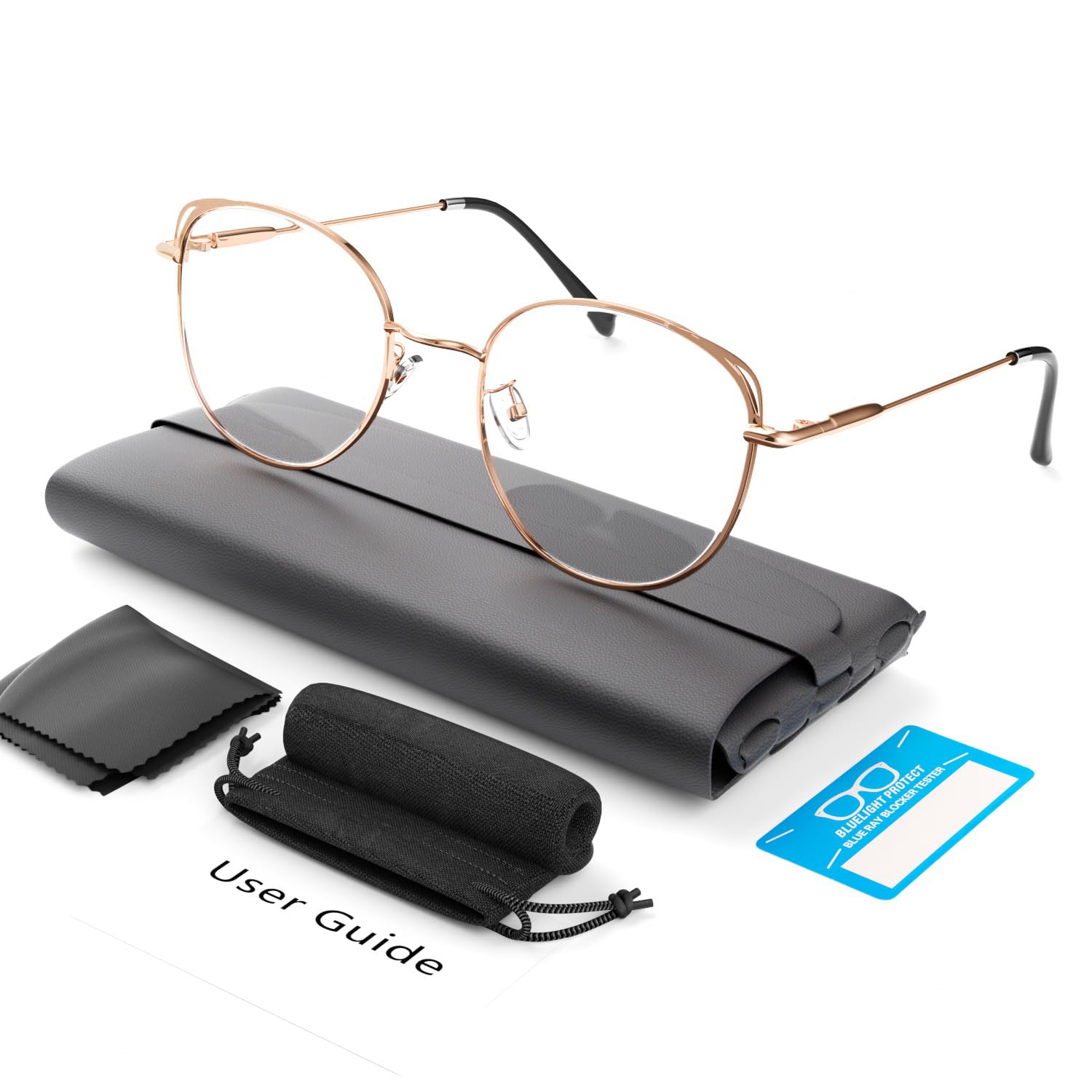 COOLOO Blue Light Glasses, Blue Light Blocking Glasses for Women Men, Gaming Computer Glasses Anti Glare Headache Eyes Strain Glasses with Blue Light