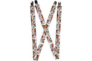 Buckle-Down Suspenders - Bugs Bunny Expressions/carrots Black Accessory