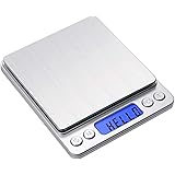 Digital Gram Scale Toprime 500g 0.01g Food Scale High Precision Kitchen Scale Multifunctional Stainless Steel Pocket Scale wi