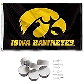 College Flags & Banners Co. Hawkeyes Black Banner and Tapestry Wall Tack Pads