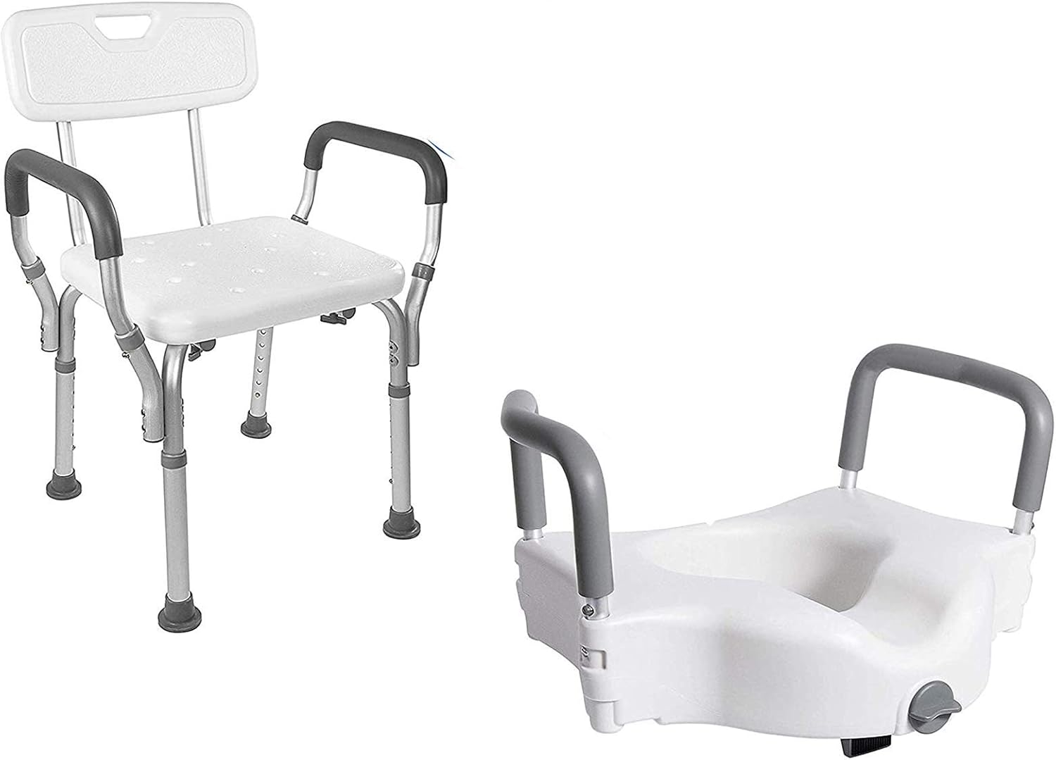 Vaunn Medical Bathroom Safety Bundle Shower Chair with