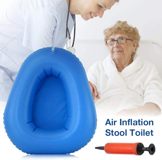 Portable Air Bedpan, Inflatable Cushions Potty for Home Hospital