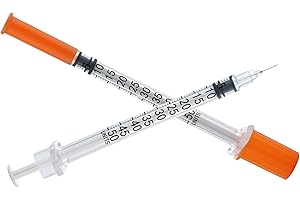 HYDDEB 0.5ml Syringes with 30 Gauge 5/16 Inch (8mm) Needle, Individually Wrapped, Pack of 20