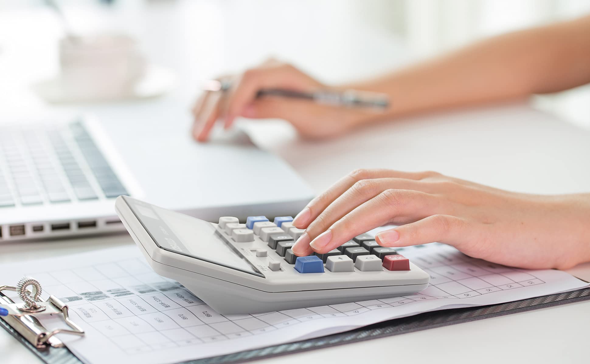 OSALO Taschenrechner große Tasten Extra großes Display 12-stelliger Tischrechner Bürorechner (OS-200ML) 2