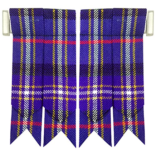 New Solid Plain Black, Royal Stewart Tartan Many More Kilt Flashes Multi Colors (Masonic)
