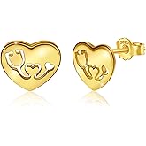 Nurse Earrings for Women Sterling Silver Stethoscope Stud Earrings With Heart Medical Post Elegant Minimalist Jewelry for Practitioner Rn Doctor Student Gifts for Nurses Day Birthday