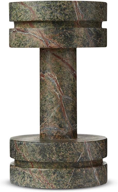 Tom Dixon 2.5kg Rock Luxury Marble Body Building Dumbbell | Functional Gym Weight or Simple, Solid Artefact | Ideal Gift-Forest Green, ys/m