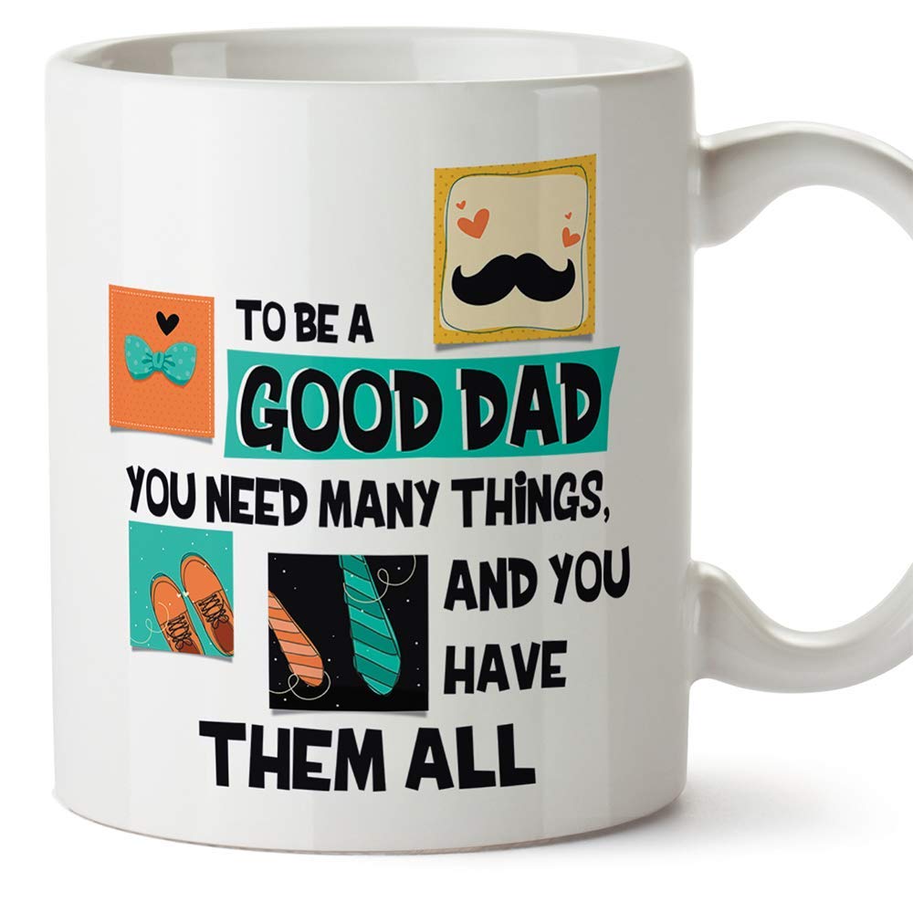 MUGFFINS Dad Mug - "to be a Good dad" - Father's Day Gift/Present for Daddy - Tea/Coffee Ceramic Cup 11oz