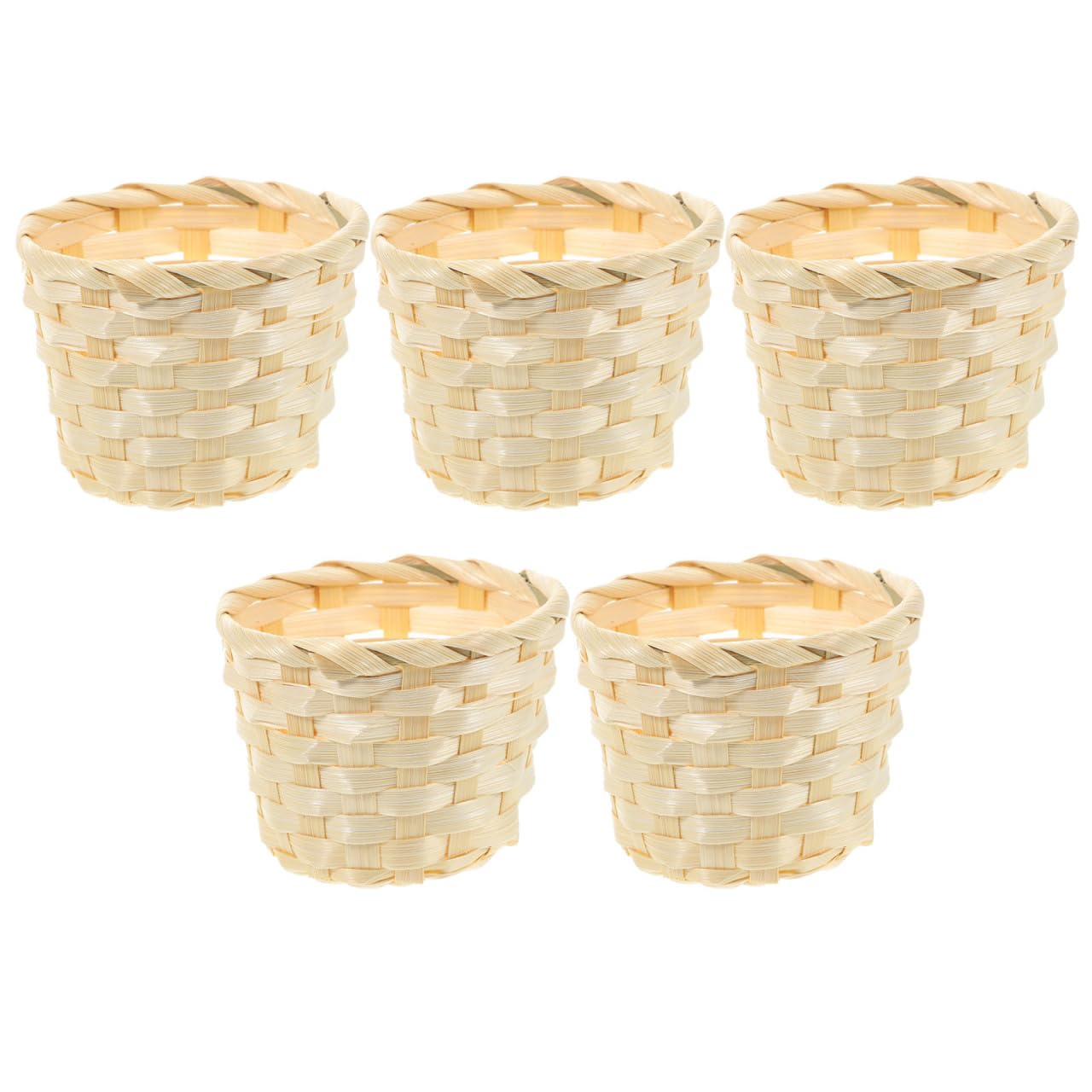 5Pcs Miniature Basket Empty Baskets To Fill Mini Wicker Baskets Tiny Woven Basket For Crafts Mini Picnic Baskets