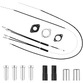 BMX Bike Gyro Brake Cables Front + Rear (Upper + Lower) with Spinner Rotor Full Kit, BMX Bicycle Brake Lines Set Cable Wire &amp; Housing Replacement for Most Gyro Systems and 20" Bikes, Professional