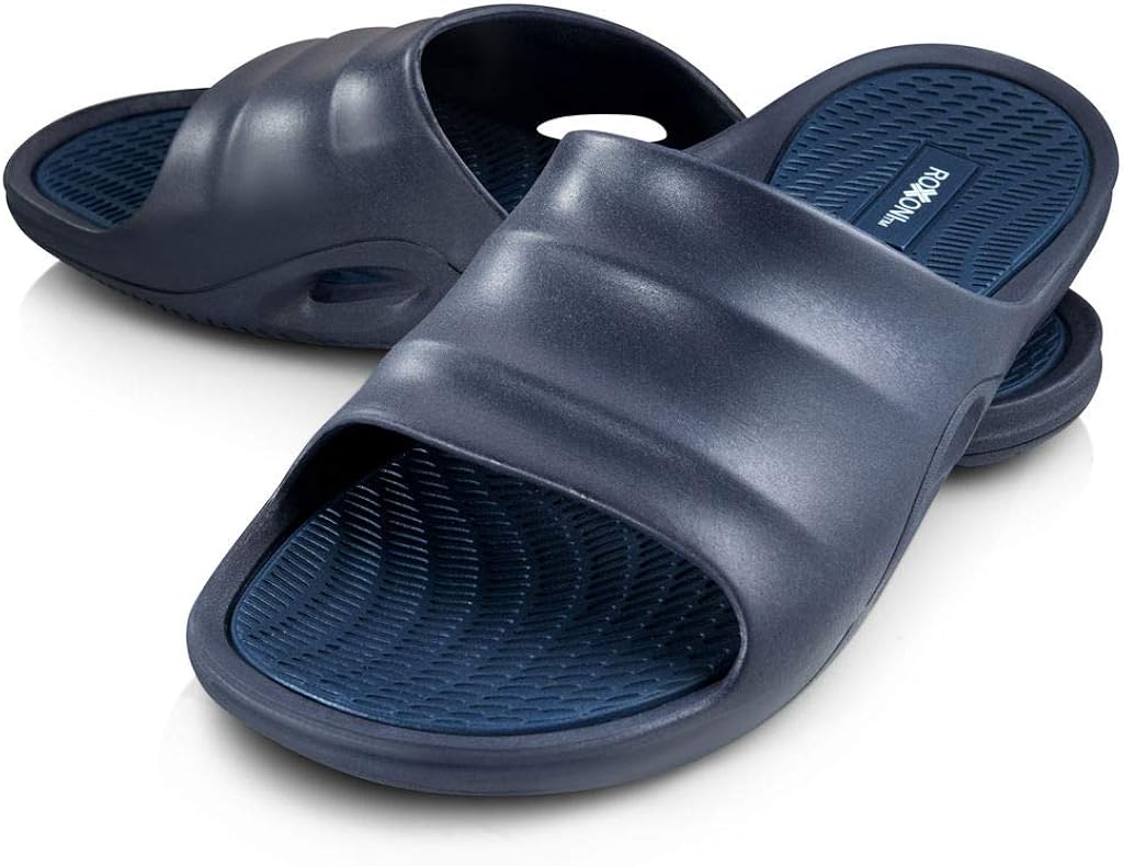 mens slide sandals with arch support