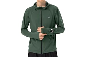 MAISON MISFITS 15 Mens Sun Protection Jacket Summer Cooling Hoodie Full Zip Fishing Spf Uv Lightweight Shirt UPF 50+