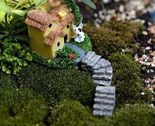 Freedi Miniature Stair Step Bridge Stair Garden Fairy Decoration Accessories Landscape DIY Ornaments (Bend)