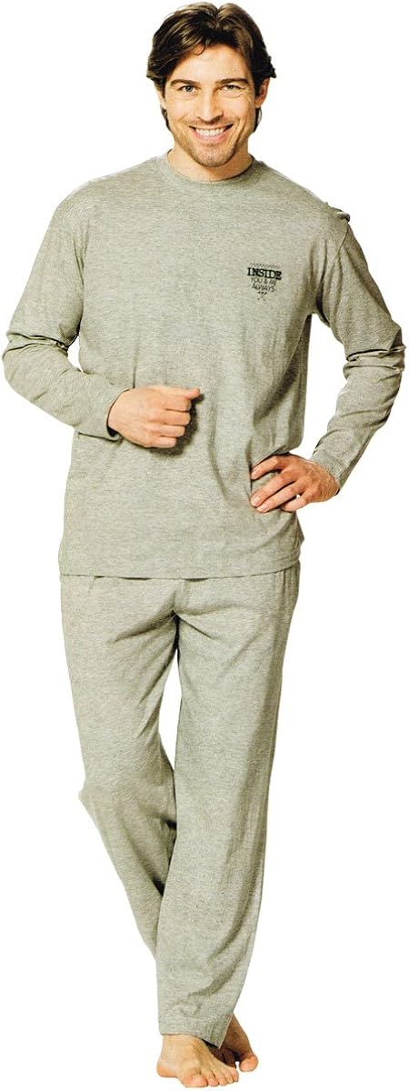 Herrenmode Herren Pyjama Pijama Schlafanzug Nachtwasche 2 Teiler Langarm Grun Xl 56 58 Kleidung Accessoires Sticisce Sredisce Si