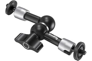 SmallRig 5.5 Inches Adjustable Friction Articulating Magic Arm, with Both 1/4" Screw for LCD Monitor/LED Lights - 2065B