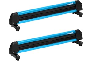 SOARIFY Multi-Purpose Alumium Ski Rack, Carrier for Skis, Snowboards, Fishing Rods, Paddles, Skateboards, Water Skis, Wakeboard, Universal Mounting, Locking, Heavy Duty