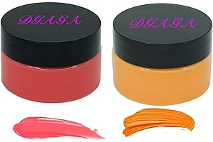 DGAGA 2 Jar of Chalk Paste,Red Chalk Paste Paint for Stencils,Orange Fabric Ink,Self Adhesive Silk Screen Stencil Paste,Chalkboard Paste for Wood,Canvas,Paper,Art Craft Permanent,Home Decor