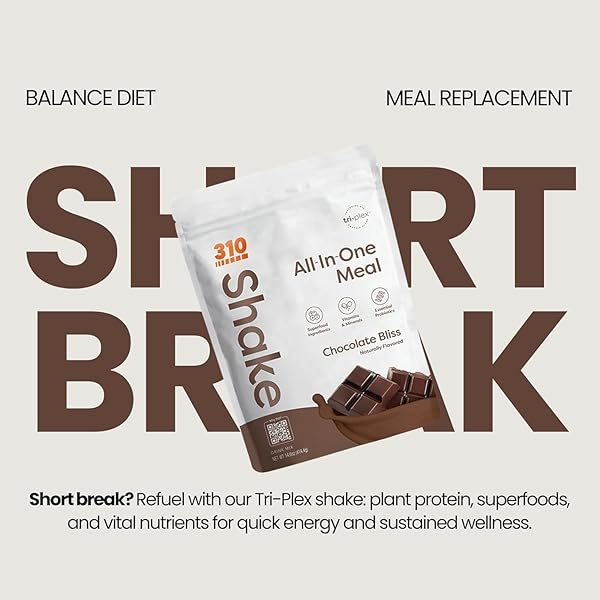 310 NUTRITION ALL-IN-ONE MEAL REPLACEMENT SHAKE-SUPERFOOD PROTEIN WITH FIBER, PROBIOTICS & ADAPTOGENS – LOW CARB, VEGAN, KETO & PALEO FRIENDLY –𝟭𝟰 𝗦𝗲𝗿𝘃𝗶𝗻𝗴𝘀 𝗖𝗵𝗼𝗰𝗼𝗹𝗮𝘁𝗲 𝗕𝗹𝗶𝘀𝘀