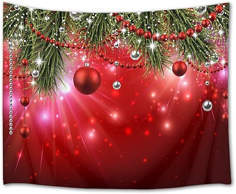 Amazon Co Jp Lb クリスマス祝い タペストリー 赤い背景 おしゃれ壁掛け 装飾布 欧米風 インテリア 多機能 パーティー イベント用 お店 人気 プレゼント お祝い 150ｘ100cm ホーム キッチン