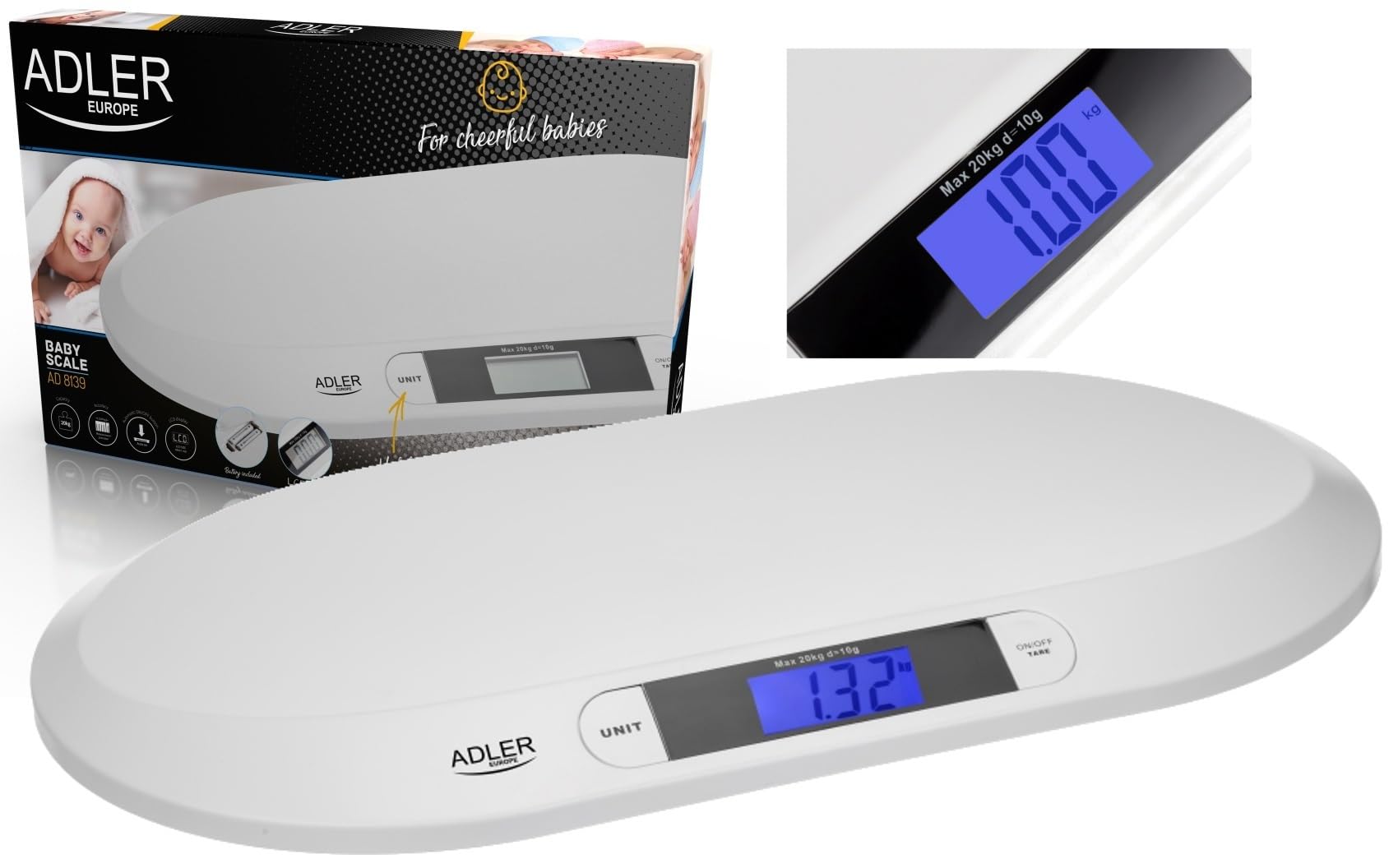 Adler Scale Baby Off White AD 8139