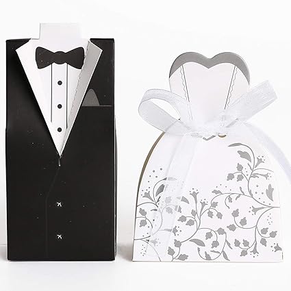 Bestomz 50 Unids Caja De Favor De Bombones Caramelos Tapa De Novio Novia Regalos Recuerdos Para Boda Materiales Articulos Para Fiestas