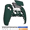 eXtremeRate Racing Green Soft Touch Touchpad Front Top Shell Compatible with ps5 Controller BDM-010 020 030 040 050, DIY Replacement Shell Custom Touch Pad Cover Compatible with ps5 Controller