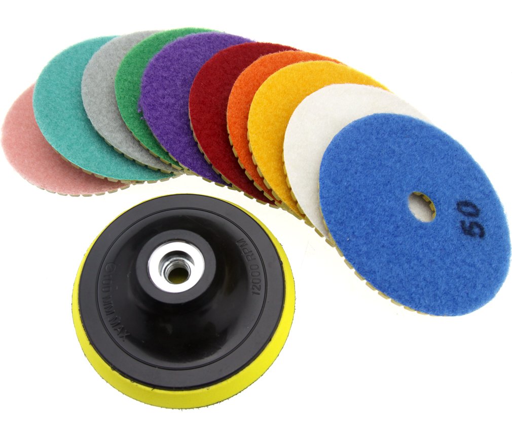 Diamond Polishing Pads 4" 100mm Grinding Disc For Granite Marble Concrete Stone