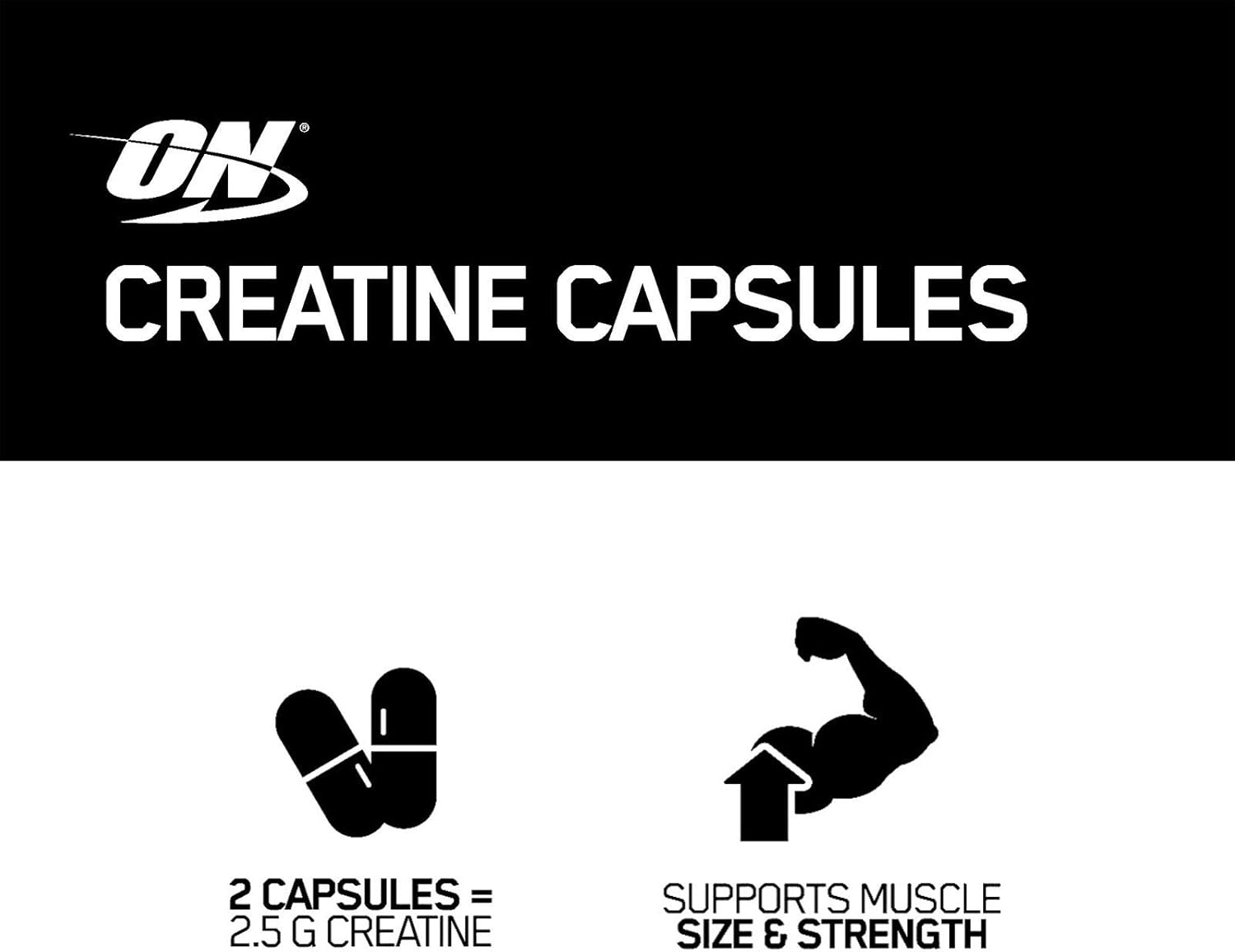Optimum Nutrition Micronized Creatine Monohydrate Capsules, Keto Friendly, 2500mg, 300 Capsules (Packaging May Vary): Health & Personal Care