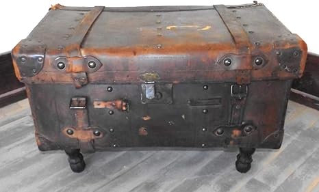 leather trunk suitcase