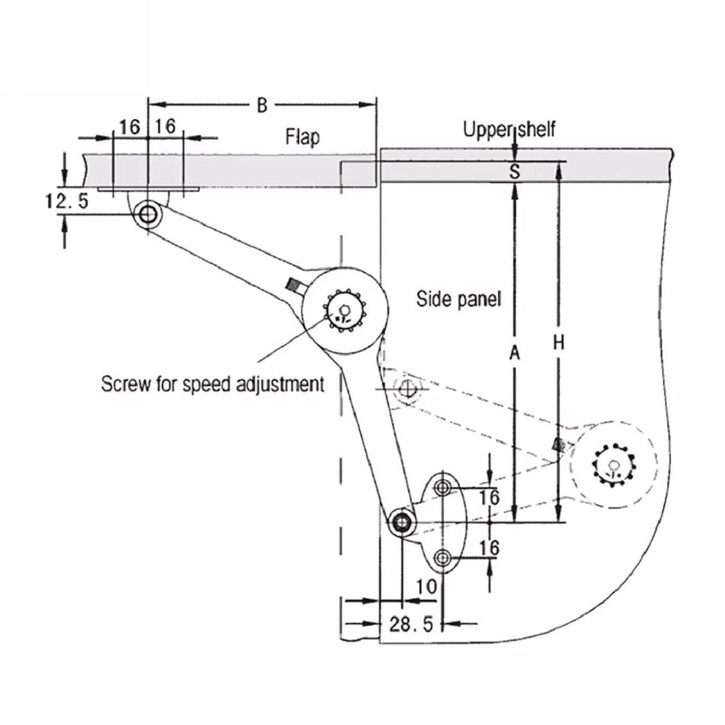 Lid Support Hinge Lid Stay with Soft Close Toy Box Hinge Support Drop Lids of Cabinets Support 40lb/2pcs