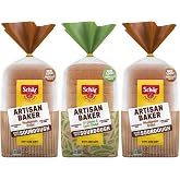 Schar Gluten Free Artisan Bread Variety Pack, 14.1 oz Loaves, 3 Pack &ndash; Multigrain &amp; 10 Grain, Soft Sliced Bakery Loafs, Wheat Free, Certified Gluten Free