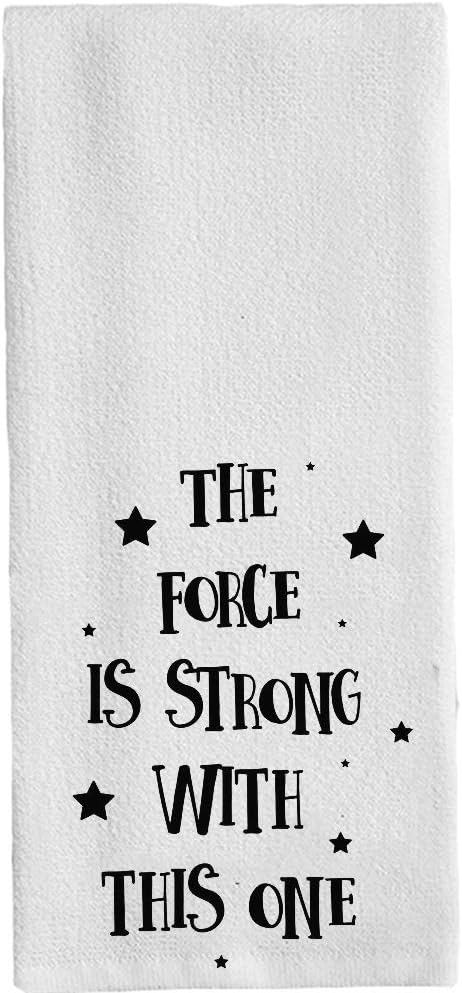 Funny Baby Nursery Hand Bathroom Towels Flour Sack Dish Towel The Force is Strong with This One Washcloths 14x 30 Inch(35x75cm) Color: The Force is Strong with This One