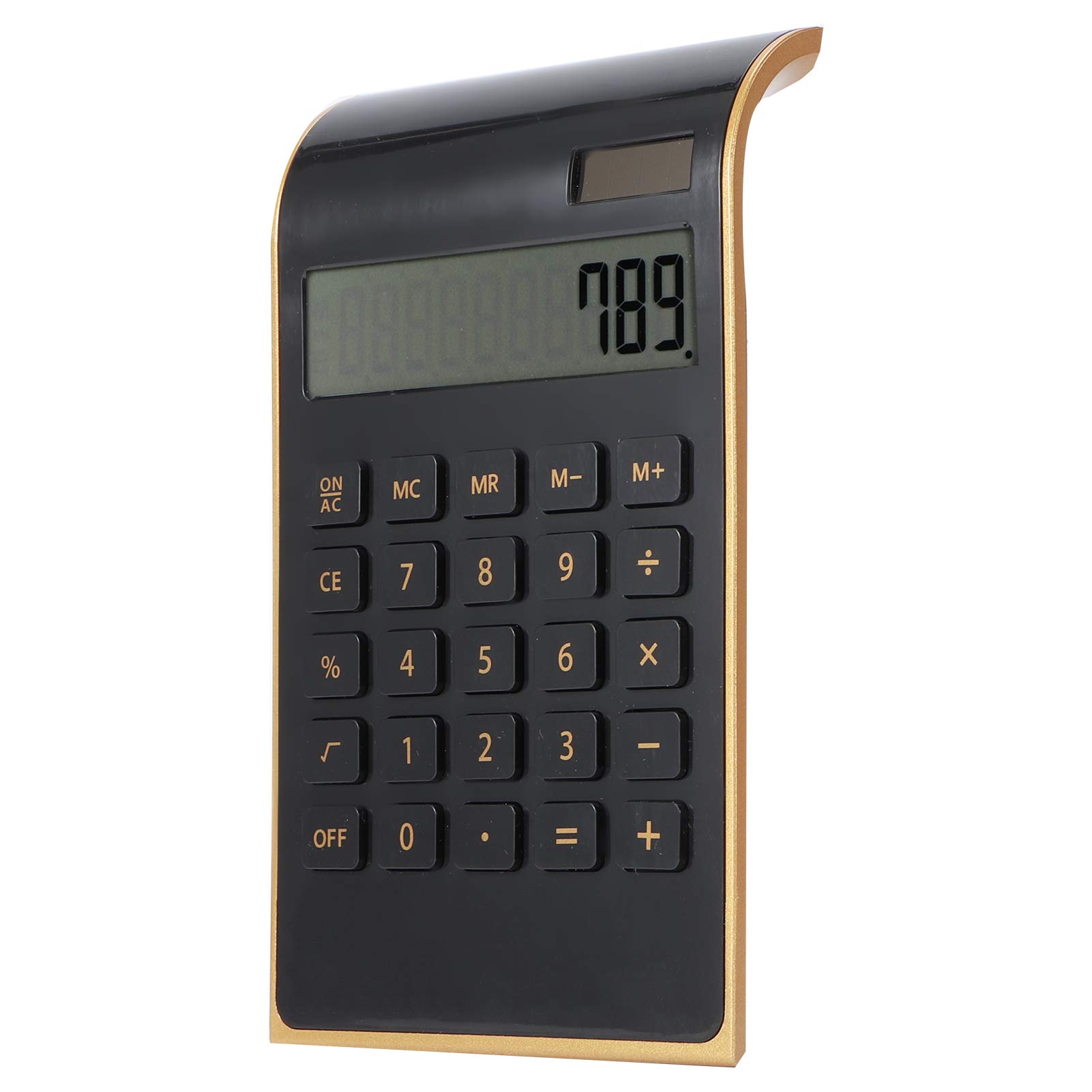Slim Elegant Desk Calculator - Mini LCD Display for Students, Office, Business, Home (Black)