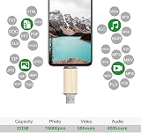 BorlterClamp 32GB USB C 3.0 OTG Flash Drive for Android Phones Tablets Gold view 6
