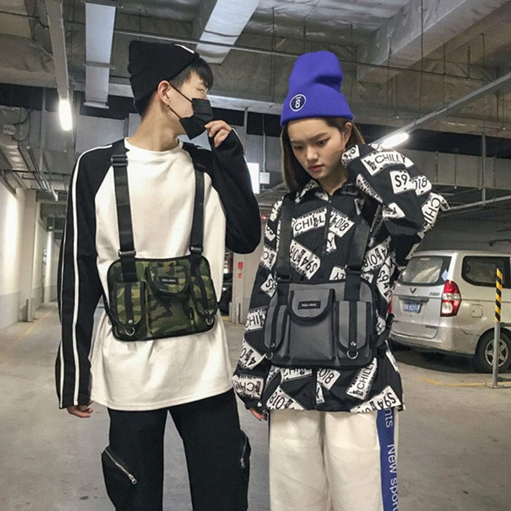 Amazon Co Jp Raten チェストバッグ ヒップホップ ストリート 多機能 戦術チェストバッグ ショルダーバッグ ファッション チェストリグ ウエストバッグクロス ストリートウェア 軽量 タウンユース リュック ストリート系 メンズ レディース タクティカルベスト チェスト