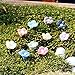 Danmu 10pcs Mini Resin Flowers Miniature House Fairy Garden Micro Landscape Home Garden Decoration Plant Pots Bonsai Craft Decor
