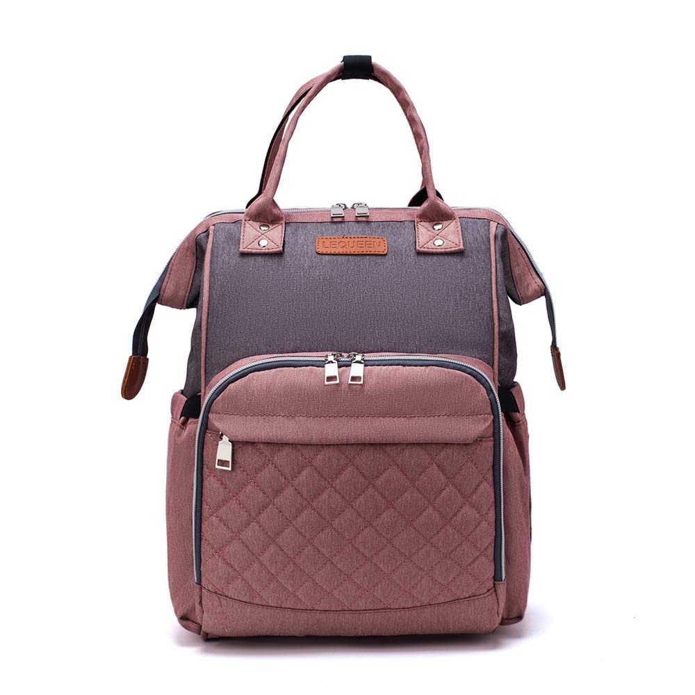 LEQUEEN Diaper Bag Backpack MultiFunction Nappy Bags for Mom & Dad