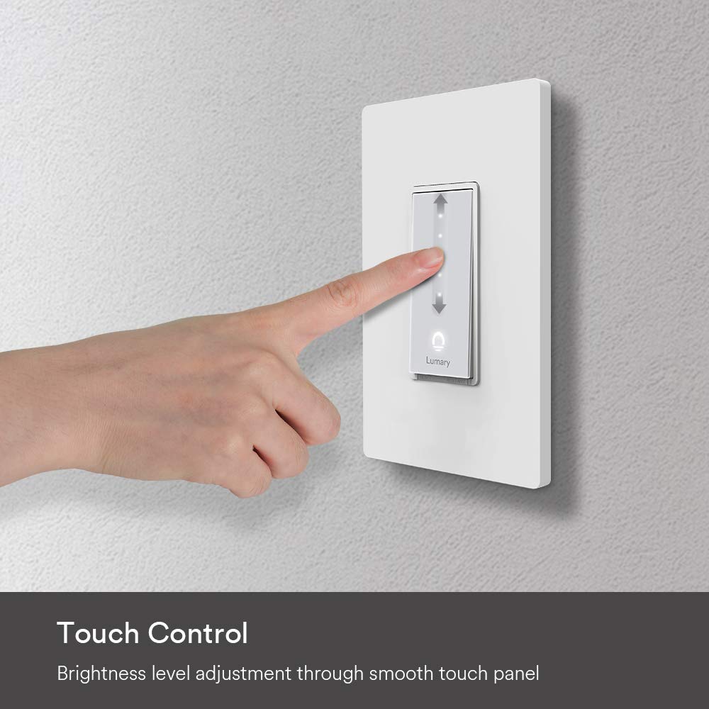 Lumary L-DS100 Dimmer Smart Light Switch with Wifi and Voice Control, Compatible with Alexa, Google Assistant, IFTTT (No Hub required)