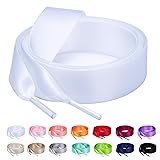 Booyckiy Flat Colorful Satin Ribbon Shoelaces