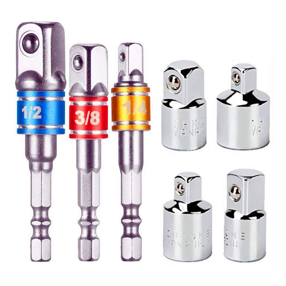 Impact Grade Driver Sockets Adapter Extension Set Drill Bit, 3Pcs 1/4