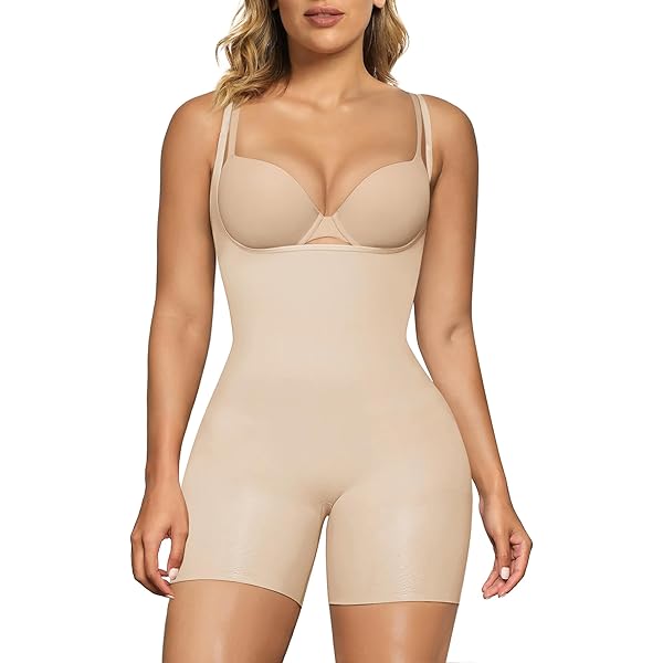 美品✨SIMS OPERATION 23cm SHAPERX Bodysuit for Women Tummy Control Shapewear Mid-Thigh