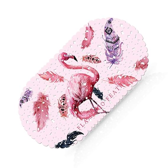 ChuWill Badematte Duschmatte, Badewannenmatte Rutschfest Kinder, Karikatur Entwurf Badteppiche mit Antirutsch Saugnäpfen?35 * 69cm (Flamingo)?