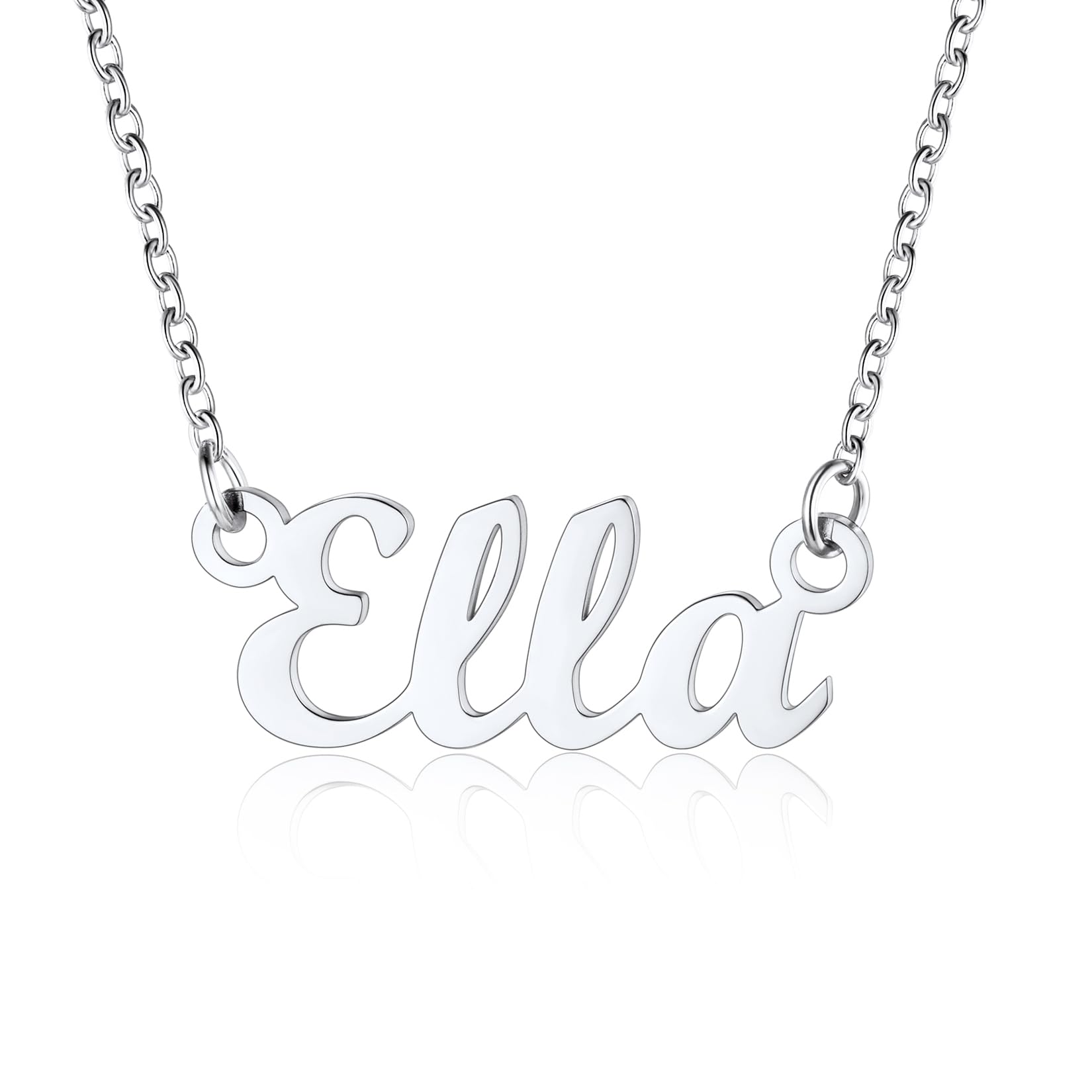 U7 Personalised Jewellery Necklaces for Girls Ella Name Custom Necklace Womens — image 1