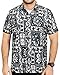 LA LEELA Men's Aloha Hawaiian Shirt Short Sleeve Button Down Casual Beach Party