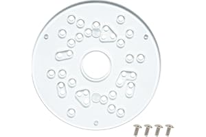 POWERTEC 71381 5-3/4" Universal Trim Router Base Plate | Comes with Installation Screws | Solid 1/4" (6.36mm) Thick Clear Har