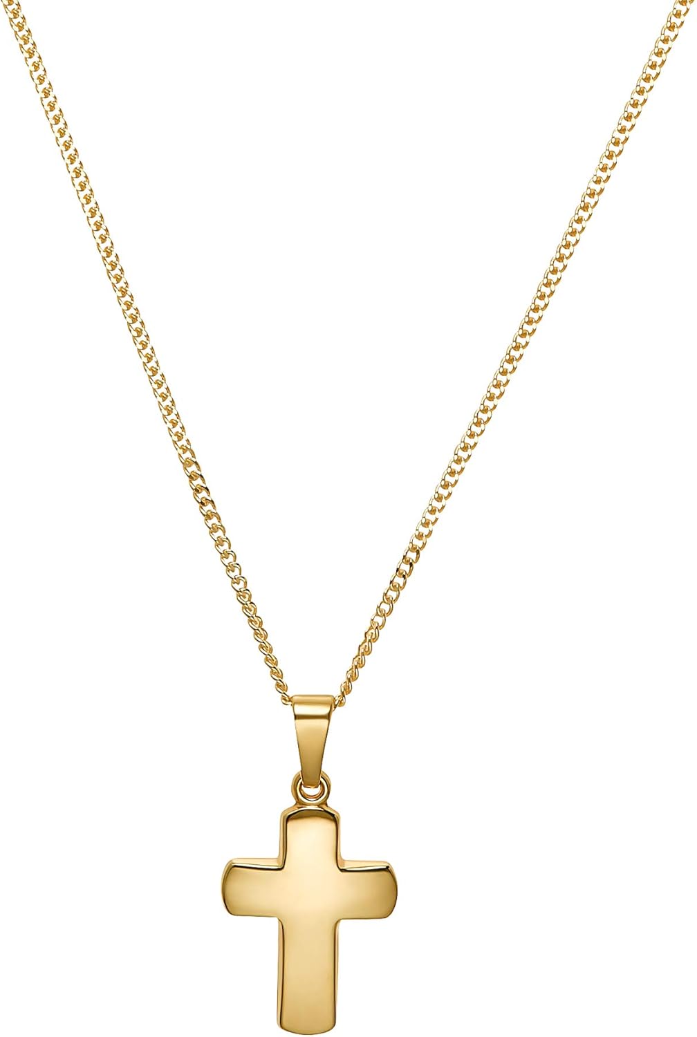 Chaîne en or jaune 333 avec pendentif en forme de croix Chaîne plaquée or 11135/42 + 48083