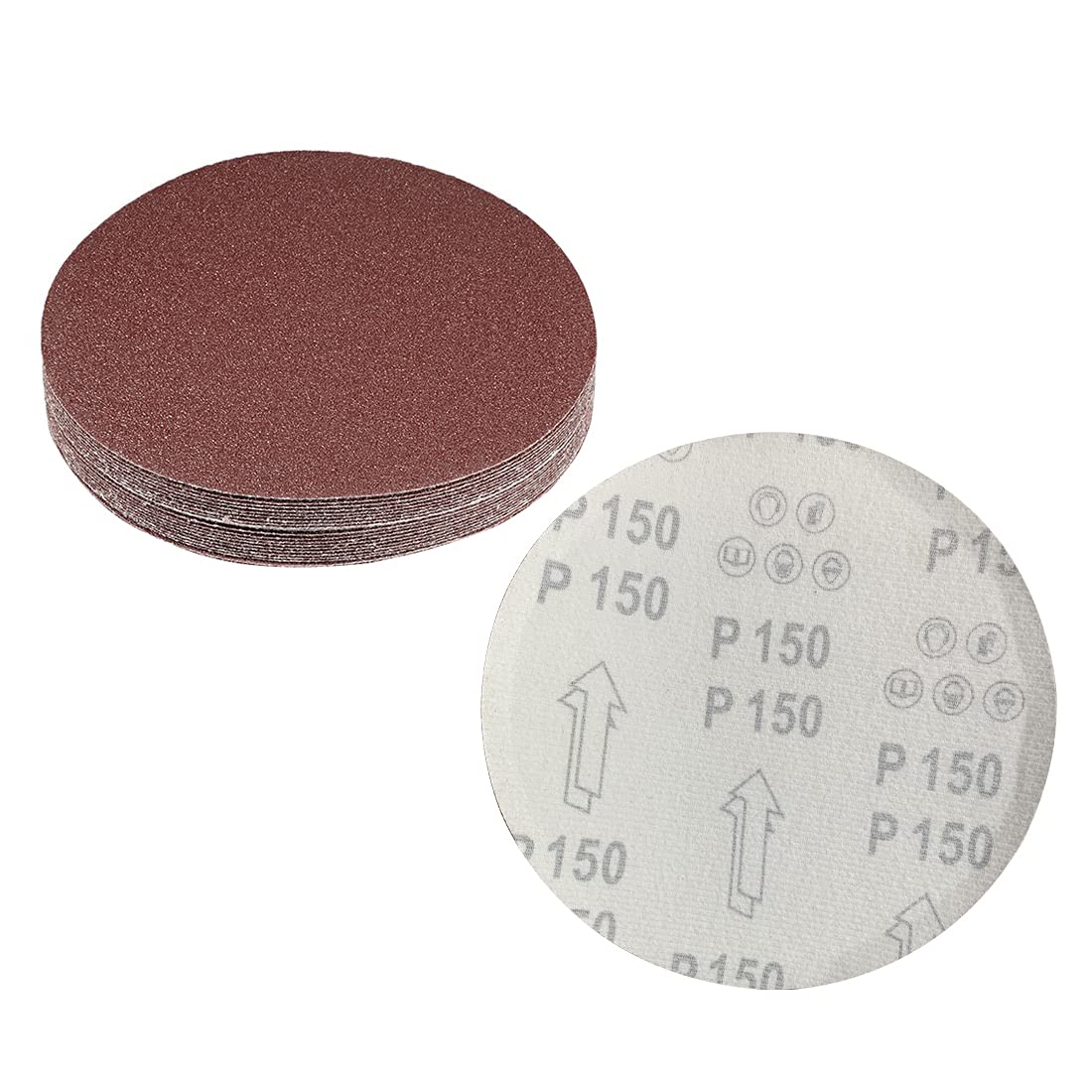 Adiyer [20 Pack] 7-inch 150 Grit Hook and Loop Sanding Discs Sandpaper, Aluminum Oxide Abrasive